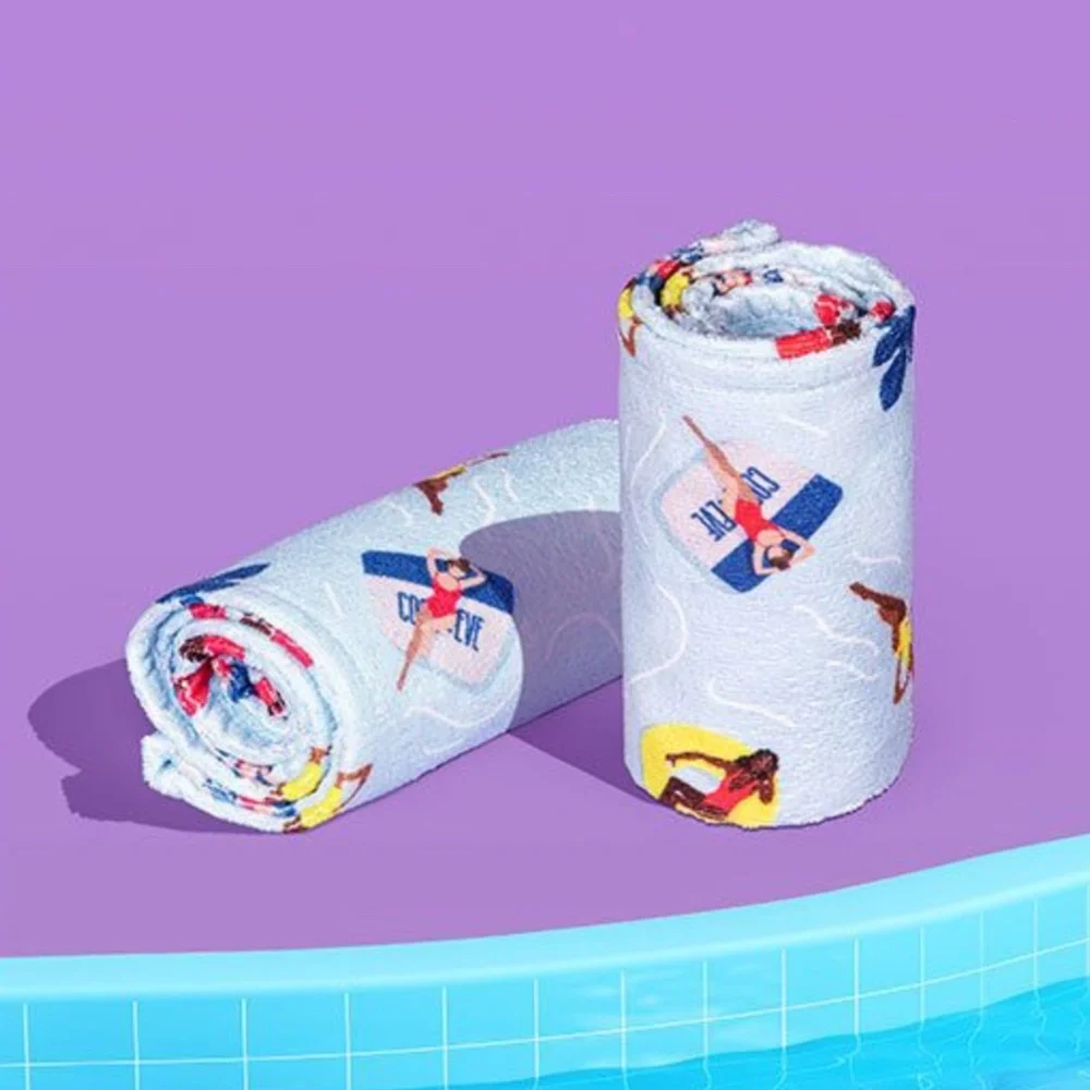 COCO & EVE Microfiber Hair Towel Wrap - Limited Edition Pool Print ($24 Retail)